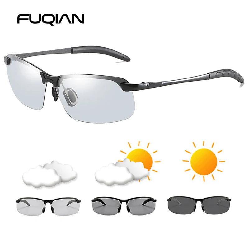 Gafas de sol deportivas fotocromáticas polarizadas: protección UV400 para pesca y actividades al aire libre