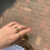 E.B.belle Tarnish-Free 18K Gold Plated Stainless Steel Knuckle Ring – Minimalist 2mm, 4mm, 6mm Wedding Band for Women