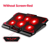 COOLCOLD 17-Inch Gaming Laptop Cooling Pad – Six Fans, LED Screen & Dual USB Ports