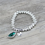 Adjustable Crystal Heart Charm Bracelet for Women
