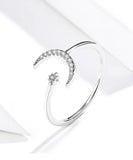Elegante alianza de boda de plata de ley 925: anillo geométrico minimalista para mujer