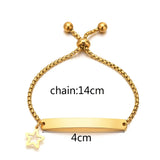 Custom Engraved Couple Name Bracelet – Romantic Stainless Steel Link Design