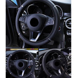 Universal Faux Leather Steering Wheel Cover – Breathable, Skidproof & All-Season Fit (38cm)