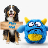 Plush Spiky Ball Toy for Dogs – Soft Fleece Squeaky Ball for Small to Large Breeds