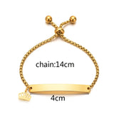 Custom Engraved Couple Name Bracelet – Romantic Stainless Steel Link Design