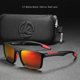 Gafas de sol polarizadas TR90 ultraligeras KDEAM: gafas deportivas rectangulares con protección UV400 para hombres y mujeres
