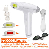 2-in-1 IPL Laser Hair Removal Device - Permanent At-Home Hair Remover for Face & Body