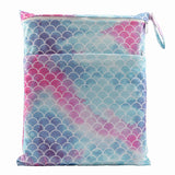 [Sigzagor] Bolsa seca y húmeda con dos cremalleras para pañales de bebé, impermeable, reutilizable, 36 cm x 29 cm