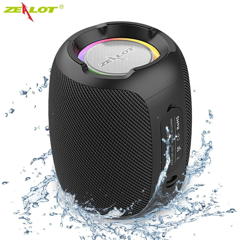 Portable Waterproof Bluetooth Speaker with 24H Playtime & 10W Bass Boost