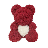 Osito de peluche rosa de 40 cm: regalo de flores artificiales hecho a mano para San Valentín, bodas y cumpleaños