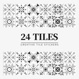 Pegatinas de PVC para azulejos, 24 unidades: fáciles de despegar y pegar para superficies lisas, decoración del hogar para paredes, pisos y más