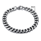 Stainless Steel Punk Chain Bracelet – Unisex Chunky Link Jewelry