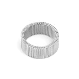 Stylish Punk Twist Ring – 304 Stainless Steel Geometric Jewelry for Women