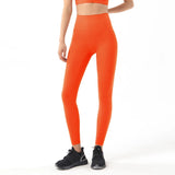 Women's High-Waist Nylon Yoga Leggings with Hidden Pocket