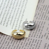 Anillo geométrico ajustable de plata de ley 925 de VENTFILLE: anillo unisex punk suave para fiestas y uso diario