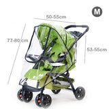 Funda impermeable de EVA para cochecito de bebé, con cremallera, protección transparente contra el viento y el polvo para cochecitos