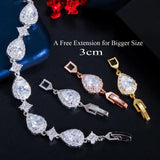 Elegant Water Drop Cubic Zirconia Tennis Bracelet for Women