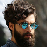 Metal Steampunk Round Sunglasses – Vintage Designer Shades for Men & Women