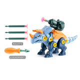 Juego de construcción de dinosaurios: kit de montaje DIY con destornillador y lanzador para niños