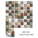 Mandala Crystal Hard Film Tiles Wall Stickers – Waterproof PVC Peel & Stick Decals for Kitchen, Bathroom, and Home Decor