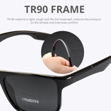 Gafas de sol polarizadas TR90 ultraligeras KDEAM: gafas deportivas rectangulares con protección UV400 para hombres y mujeres