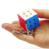 Llavero con cubo mágico MoYu Mini 3x3: juguete de rompecabezas profesional y llavero educativo