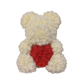 Osito de peluche rosa de 40 cm: regalo de flores artificiales hecho a mano para San Valentín, bodas y cumpleaños