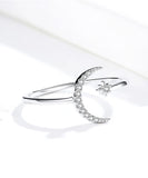 Elegante alianza de boda de plata de ley 925: anillo geométrico minimalista para mujer