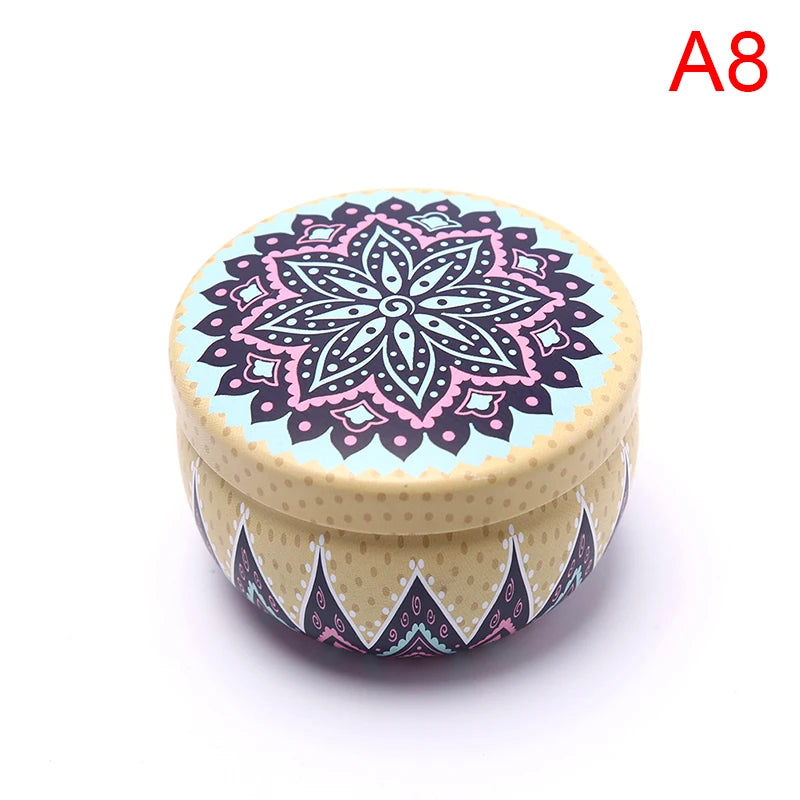Handmade Scented Candle in Decorative Tin – Natural Soy Wax for Home Fragrance & Relaxation