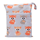 [Sigzagor] Bolsa seca y húmeda con dos cremalleras para pañales de bebé, impermeable, reutilizable, 36 cm x 29 cm