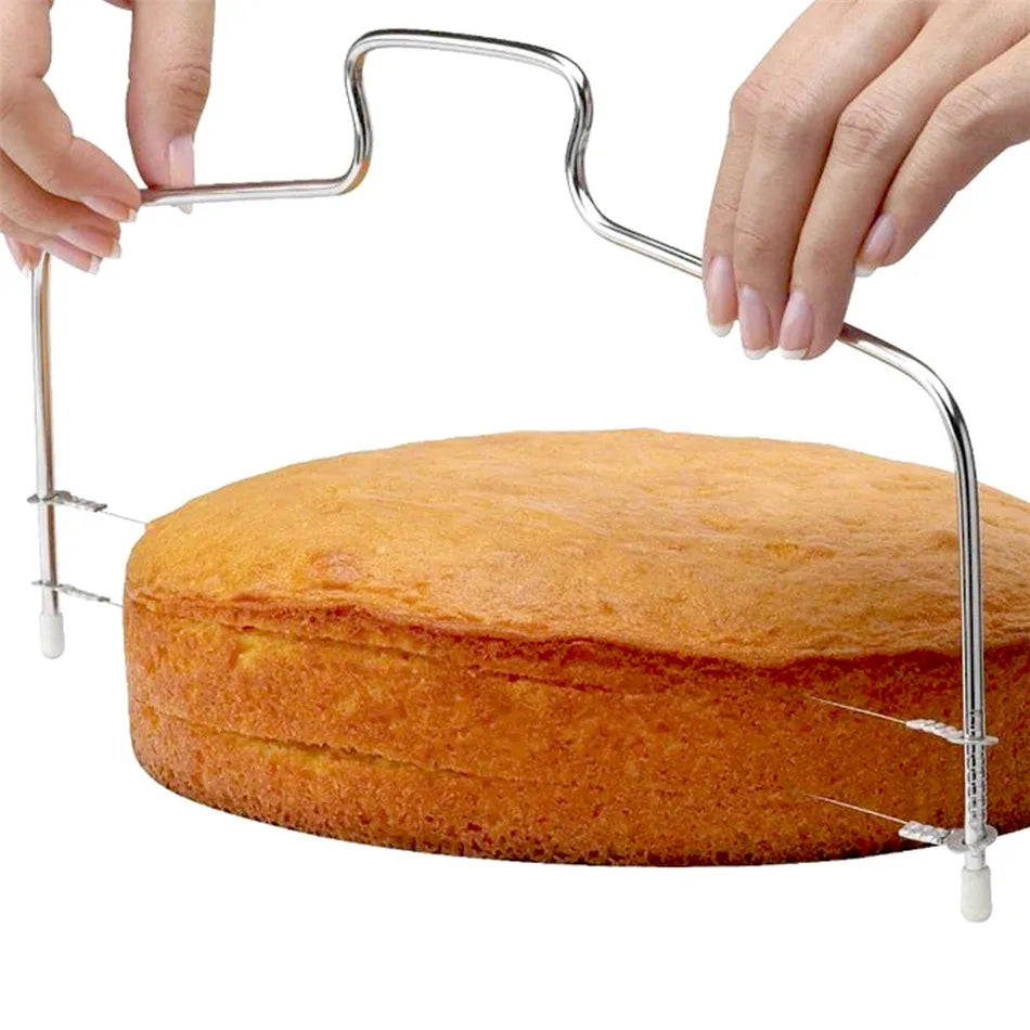 Adjustable Stainless Steel Cake Slicer – Height Adjustable Baking & Decorating Tool