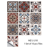 Mandala Crystal Hard Film Tiles Wall Stickers – Waterproof PVC Peel & Stick Decals for Kitchen, Bathroom, and Home Decor