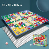 Kids Ludo Game Mat - Portable Foam Board Game Carpet for Family Fun