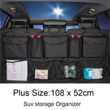Universal Car Trunk Organizer – Large Capacity Backseat Storage Bag with Mesh Pockets