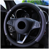 Universal Faux Leather Steering Wheel Cover – Breathable, Skidproof & All-Season Fit (38cm)