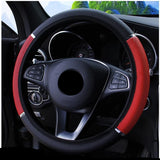 Universal Faux Leather Steering Wheel Cover – Breathable, Skidproof & All-Season Fit (38cm)