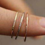 Elegant 18K Gold Plated Stainless Steel CZ Ring – Tarnish-Free, Hypoallergenic Wedding Band for Women