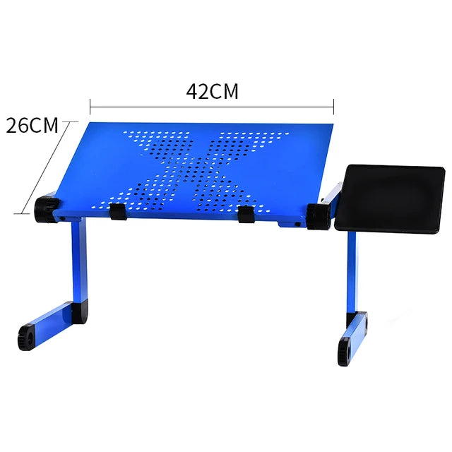 Muebles de oficina Soporte para computadora 42*26CM Soporte ajustable plegable para computadora portátil Escritorio para computadora portátil Mesa de escritorio plegable para PC de regazo Soporte ventilado