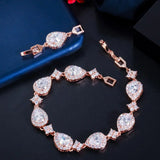 Elegant Water Drop Cubic Zirconia Tennis Bracelet for Women