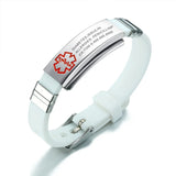 Custom Engraved Medical Alert Bracelet - Personalized Stainless Steel ID Jewelry for Men & Women