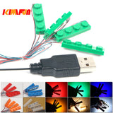 4-in-1 LED Building Block Light Set - USB-Powered City Street Lamps for LEGO Compatible Sets