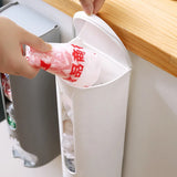Dispensador de bolsas de basura para cocina y baño con soporte para bolsas de plástico para montaje en pared