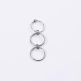 Anillo de múltiples capas con forma de bucle de EBbelle: acero inoxidable chapado en oro de 18 quilates, joyería hipoalergénica y que no se deslustra para mujeres