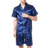 Men’s Silk Satin Pajama Set – Comfortable and Stylish Sleepwear with Elastic Waist