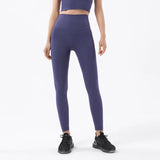 Women's High-Waist Nylon Yoga Leggings with Hidden Pocket