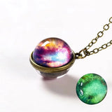 Trendy Round Pendant Glass Necklace – Unisex Fashion Statement
