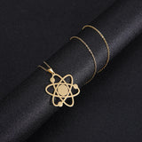 Stainless Steel Galaxy Pendant Choker – Planet Necklace for Women