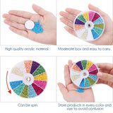 2000-Piece Glass Seed Beads Kit - 12-Color DIY Jewelry Making Set for Bracelets & Necklaces