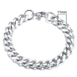 Stainless Steel Punk Chain Bracelet – Unisex Chunky Link Jewelry