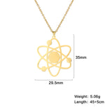Stainless Steel Galaxy Pendant Choker – Planet Necklace for Women